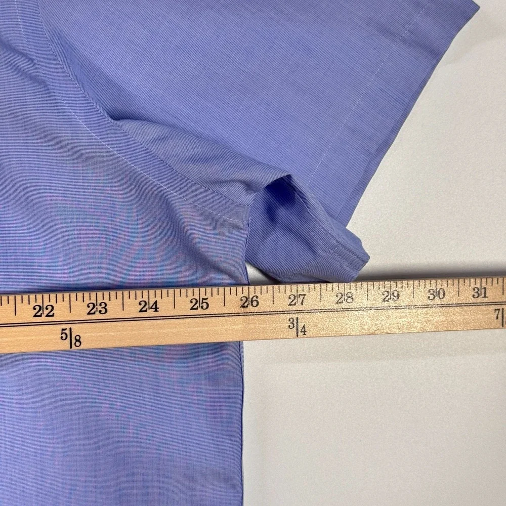 UNTUCKit Men's Shirt XXL Blue Hillstowe Short Sleeve Button Up Wrinkle Free - Picture 9 of 10